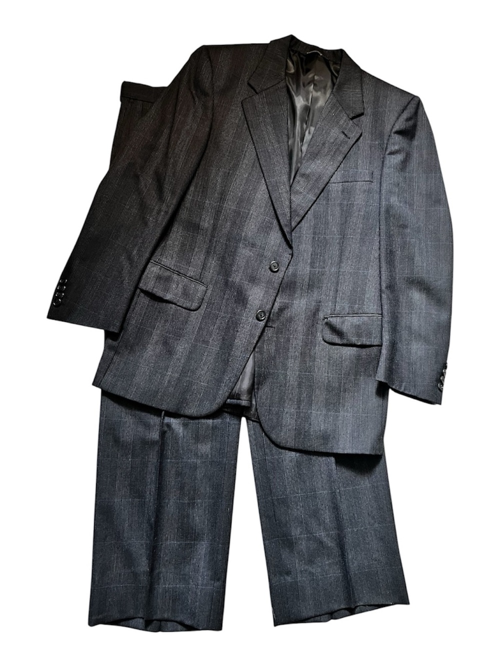 Burberry Men's Dark Gray Pinstripe Suit Two-Piece